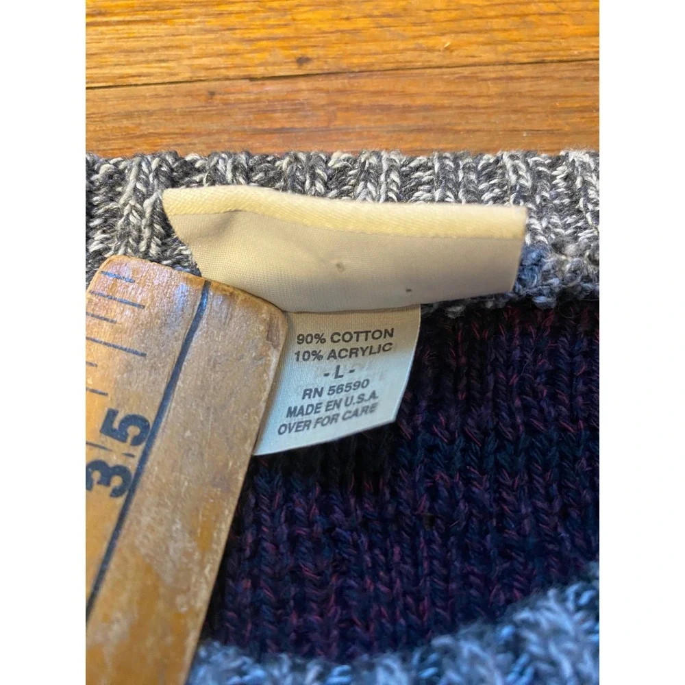 Vintage 90s Alpine Ridge Striped Knit Sweater Geometric Pattern Pullover‎ Mens L